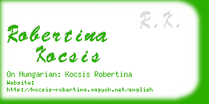 robertina kocsis business card